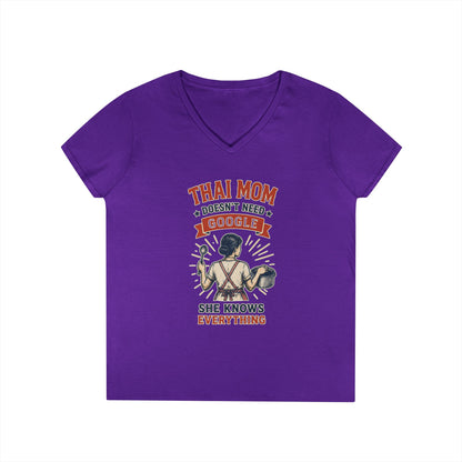 Thai Mom Doesn’t Need Google, She Knows Everything V-Neck Tee