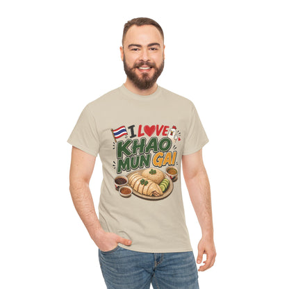 I Love Khao Mun Gai Unisex Heavy Cotton Tee