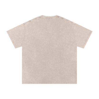 Thai Tea Snow Washed Oversized Unisex Cotton T-Shirt