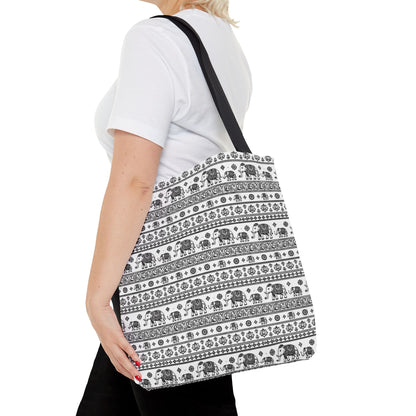 Thai Elephant Tote Bag - Patterned AOP