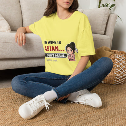 My Wife Is Asian. I Don't Argue. I Apologize Softstyle T-Shirt