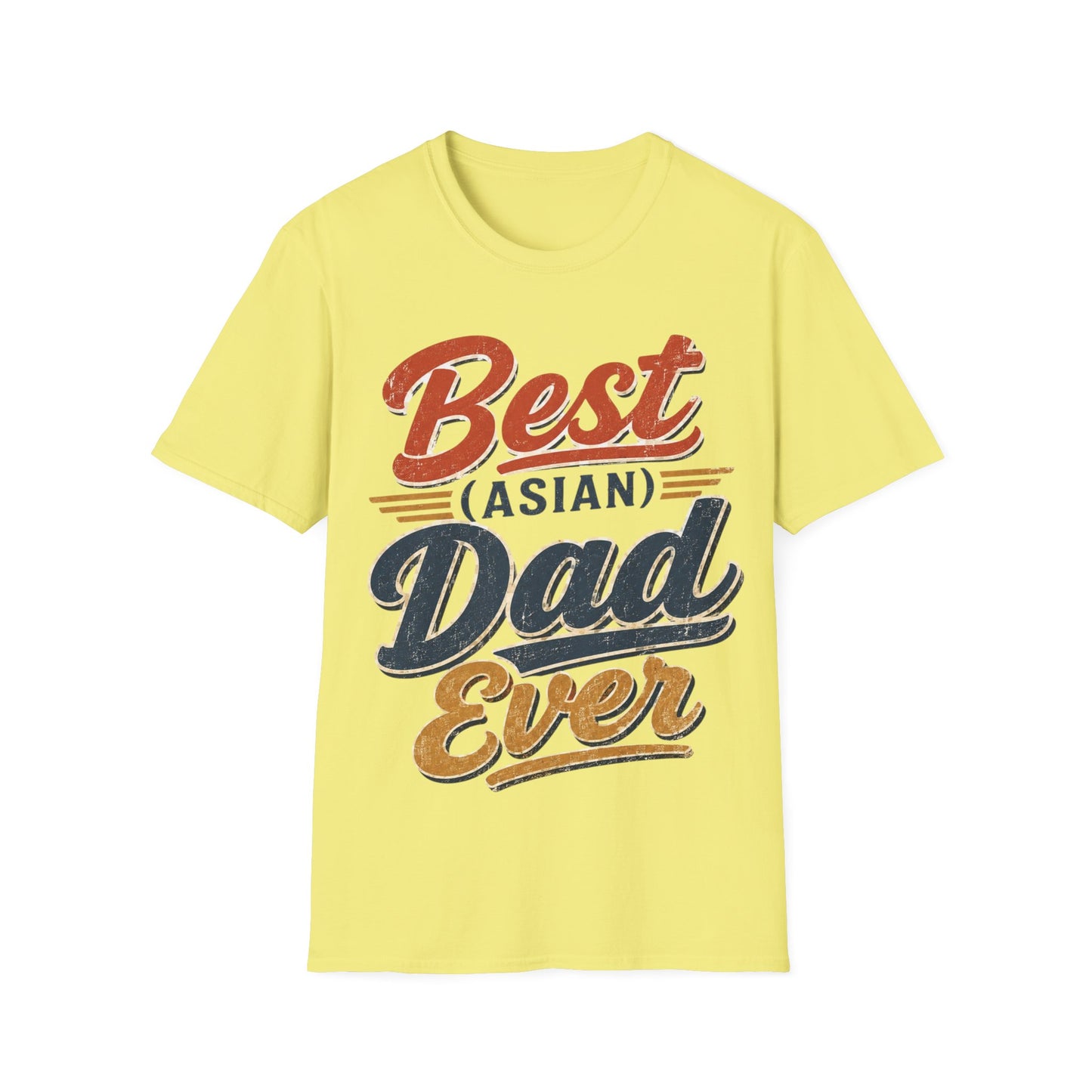 Best (Asian) Dad Ever Vintage Retro Dad Tee