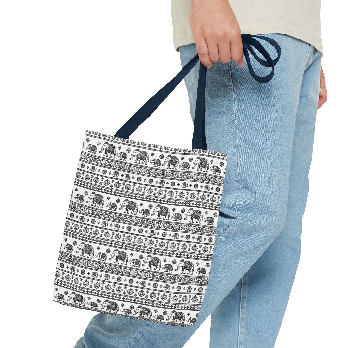 Thai Elephant Tote Bag - Patterned AOP