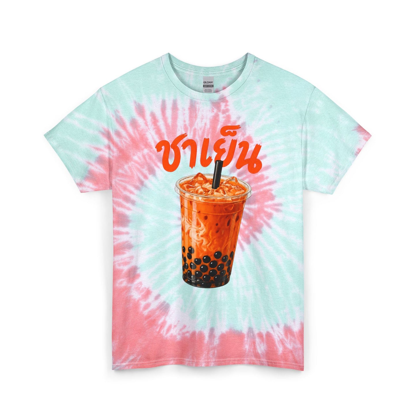 ชาเย็น Thai Iced Boba Milk Tea Unisex tie-dye Tee