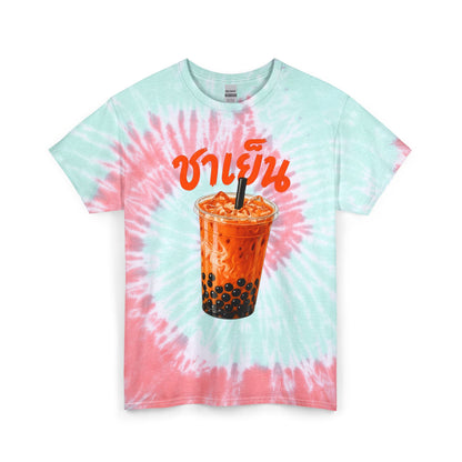 ชาเย็น Thai Iced Boba Milk Tea Unisex tie-dye Tee