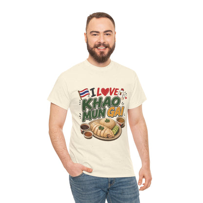 I Love Khao Mun Gai Unisex Heavy Cotton Tee