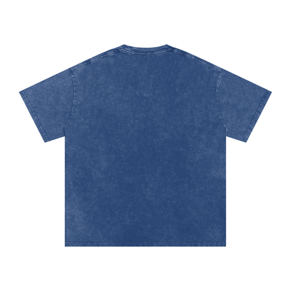 Thai Tea Snow Washed Oversized Unisex Cotton T-Shirt