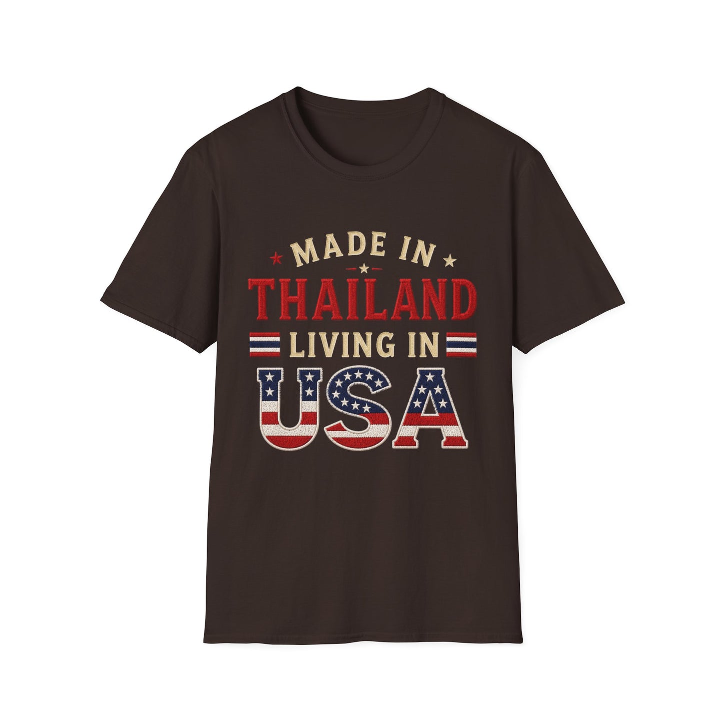 Made in Thailand, Living in USA Unisex Softstyle Tee