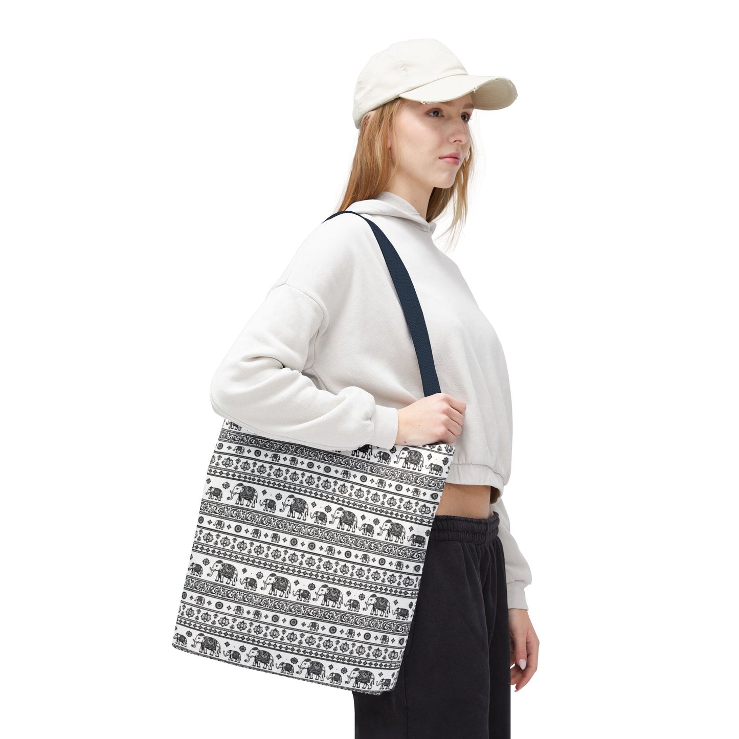 Thai Elephant Tote Bag - Patterned AOP