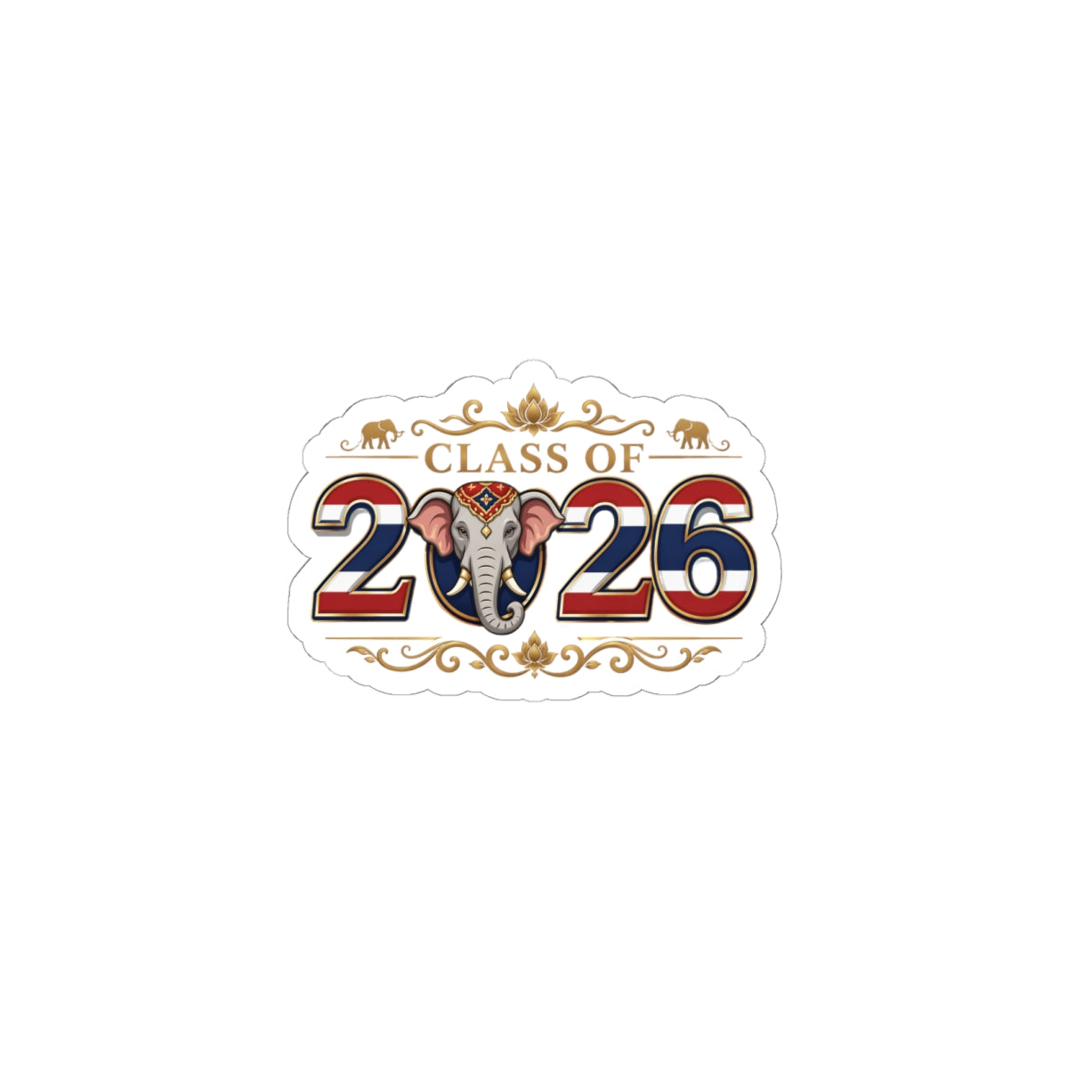 Class of 2026(Elephant) Kiss-Cut Stickers