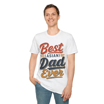 Best (Asian) Dad Ever Vintage Retro Dad Tee