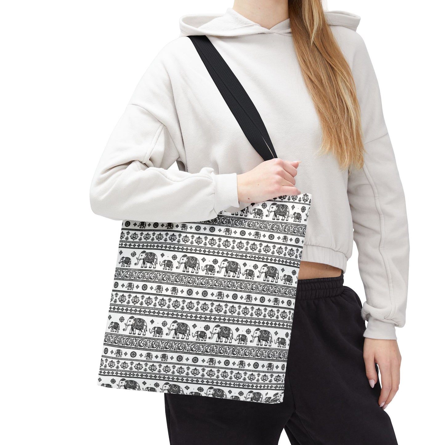 Thai Elephant Tote Bag - Patterned AOP