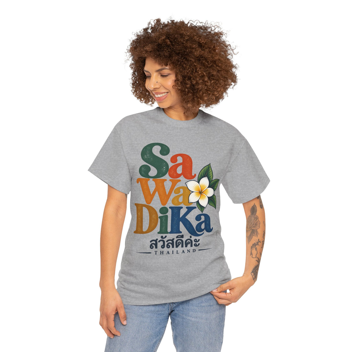 SaWaDiKa Vintage Greeting Thailand Heavy Cotton T-Shirt