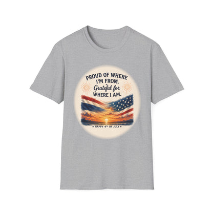 Proud of Where I'm From, Grateful for Where I am tee