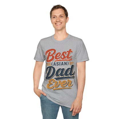 Best (Asian) Dad Ever Vintage Retro Dad Tee