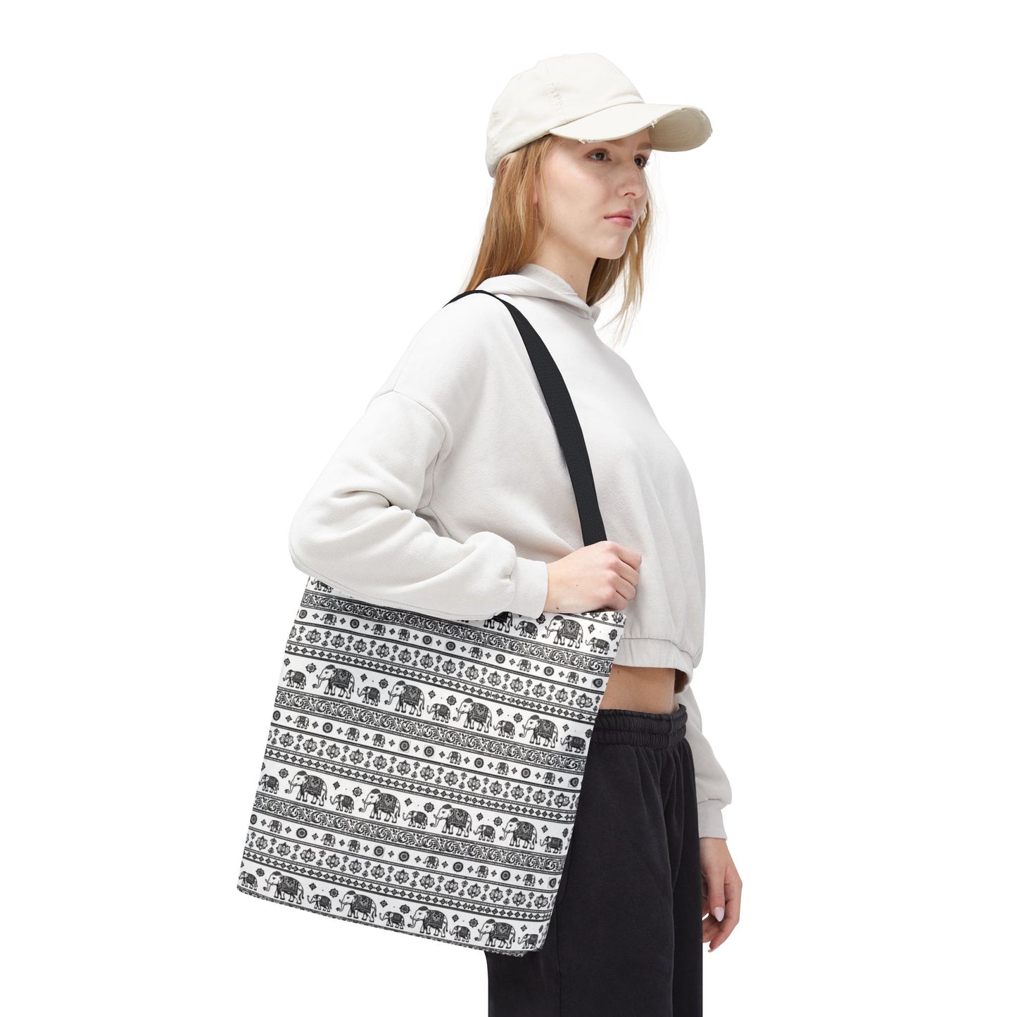 Thai Elephant Tote Bag - Patterned AOP