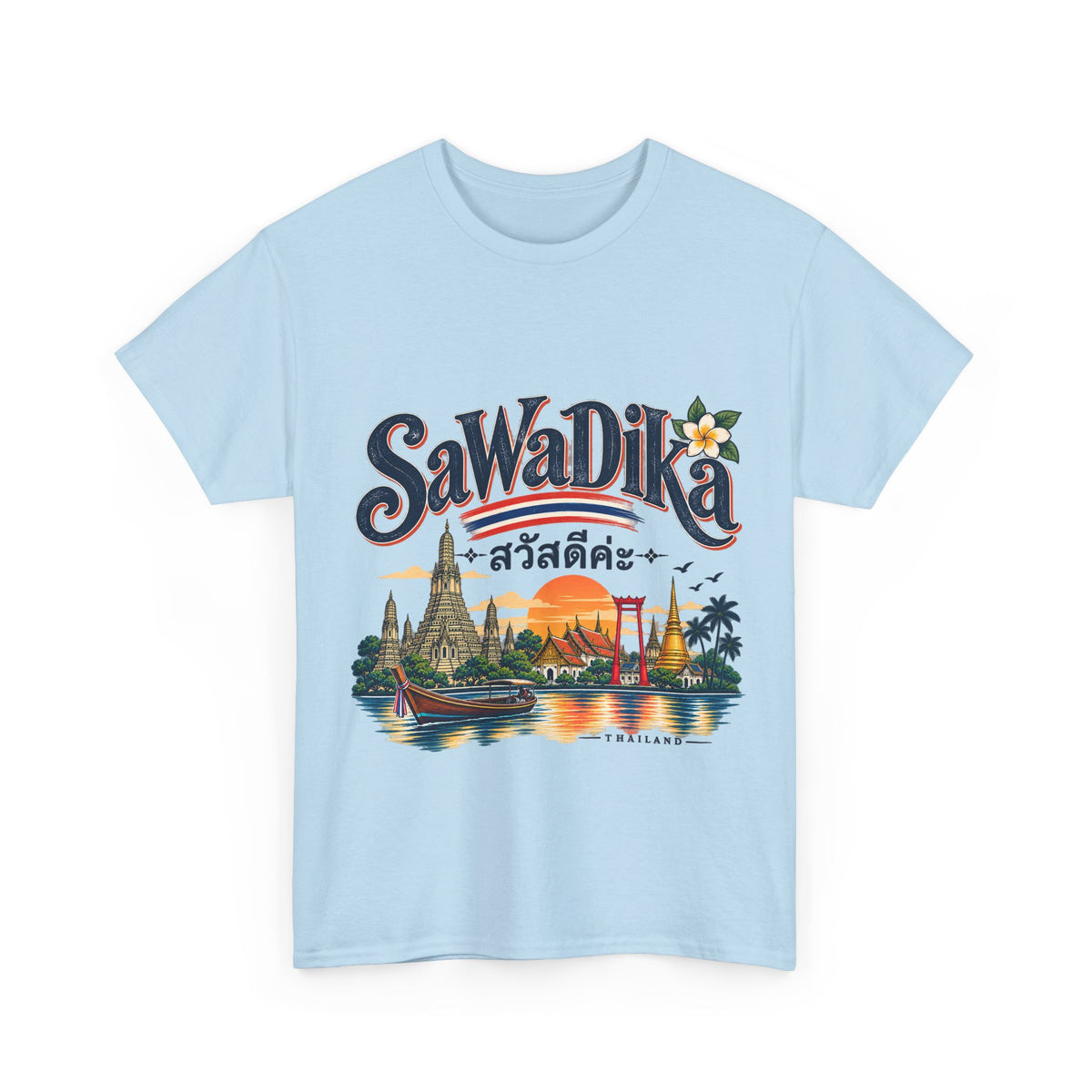 SaWaDiKa Thailand Vintage Travel Heavy Cotton T-Shirt
