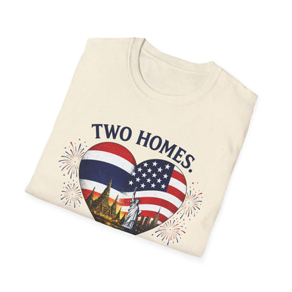 Two Homes One Heart 4th of July Tee