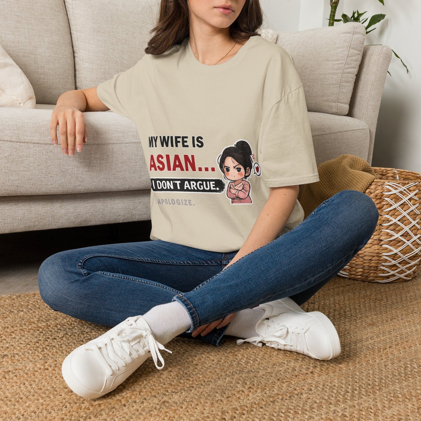 My Wife Is Asian. I Don't Argue. I Apologize Softstyle T-Shirt