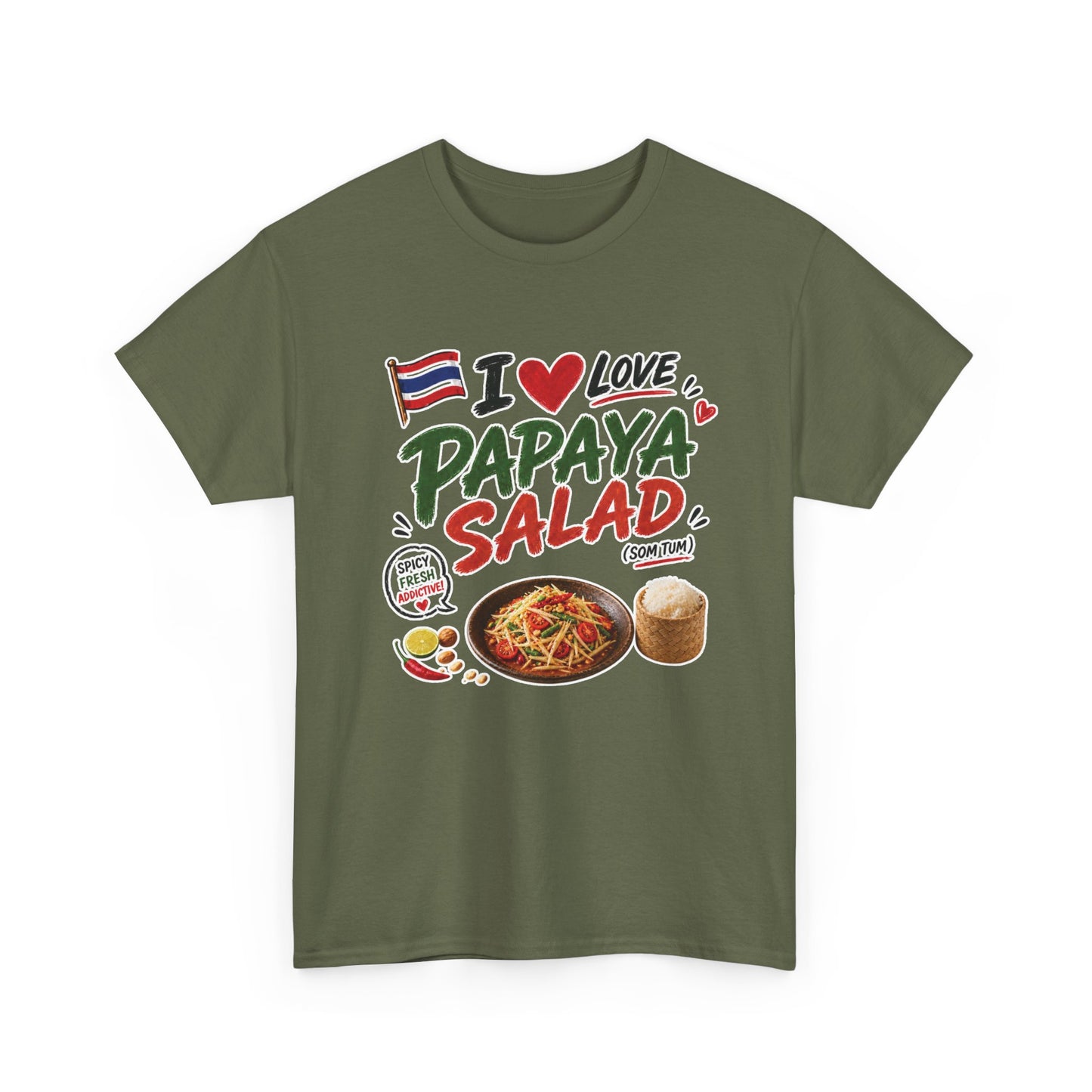 I Love Papaya Salad Unisex Tee