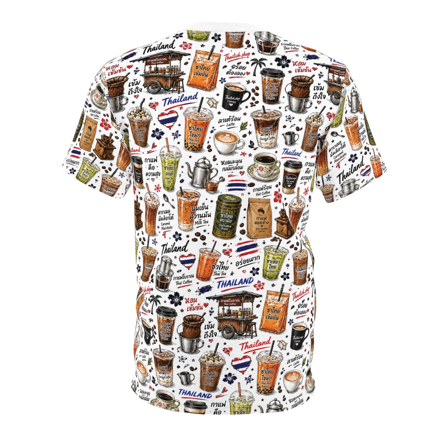 Thai Drinks Printed Unisex Cut & Sew Tee (AOP)