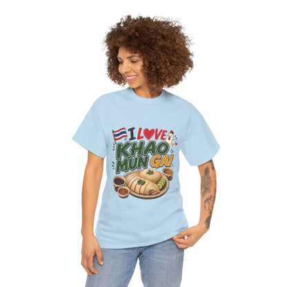 I Love Khao Mun Gai Unisex Heavy Cotton Tee