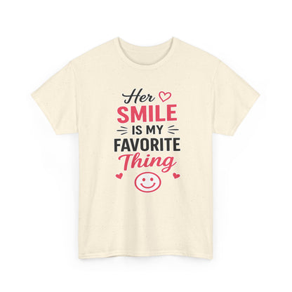 Her Smile Is My Favorite Thing Heavy Cotton Tee