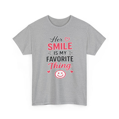 Her Smile Is My Favorite Thing Heavy Cotton Tee