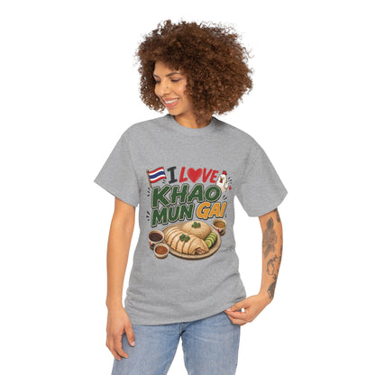 I Love Khao Mun Gai Unisex Heavy Cotton Tee