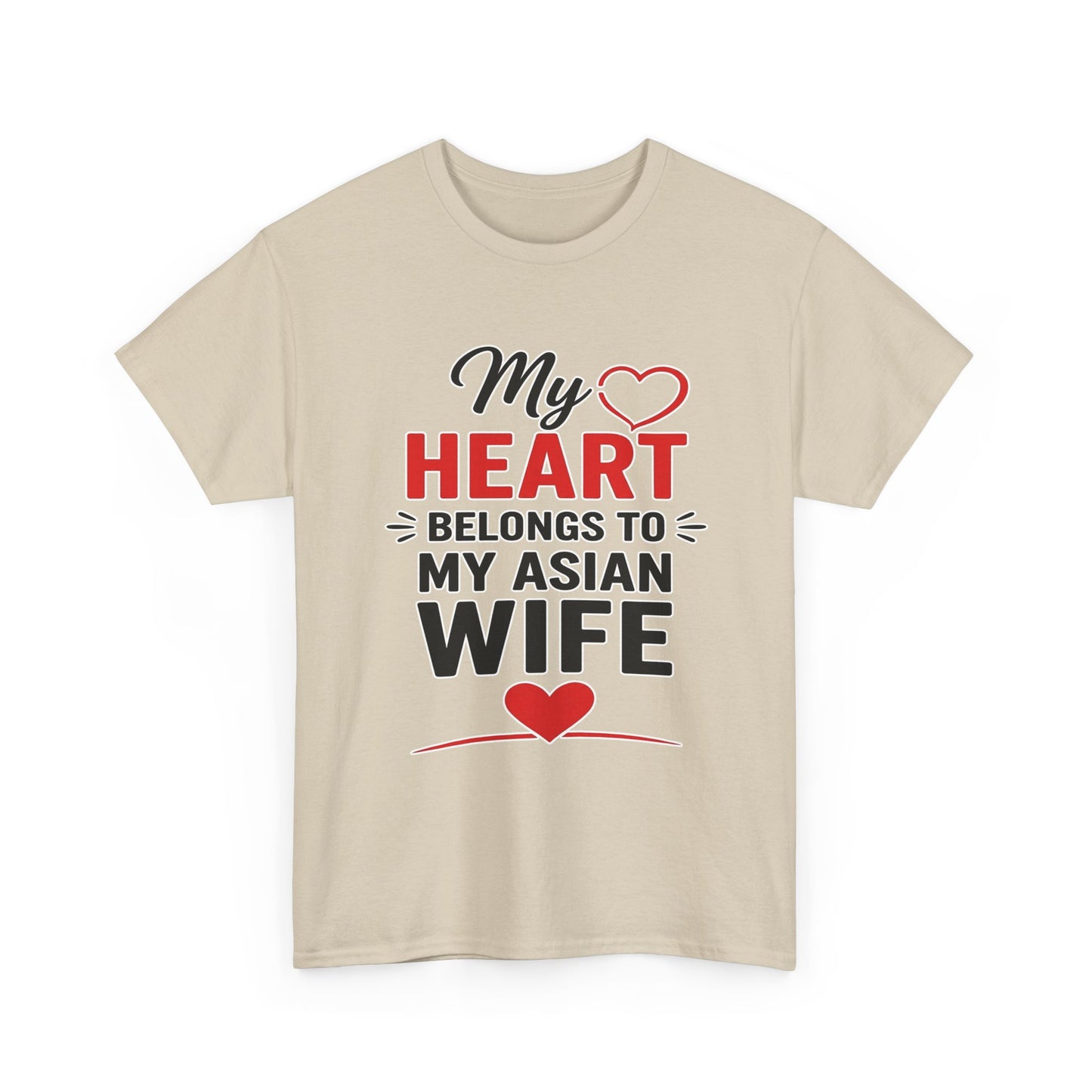 My Heart Belongs To My Asian Wife Heavy Cotton Tee