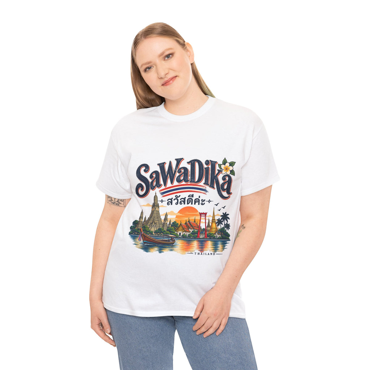SaWaDiKa Thailand Vintage Travel Heavy Cotton T-Shirt