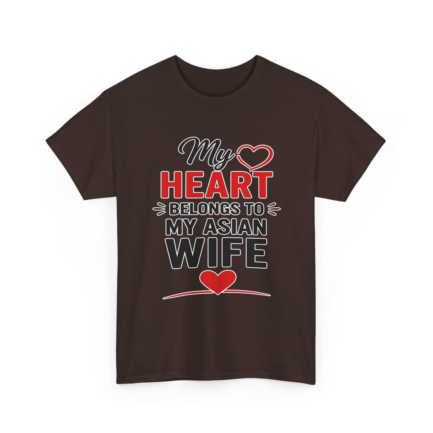 My Heart Belongs To My Asian Wife Heavy Cotton Tee