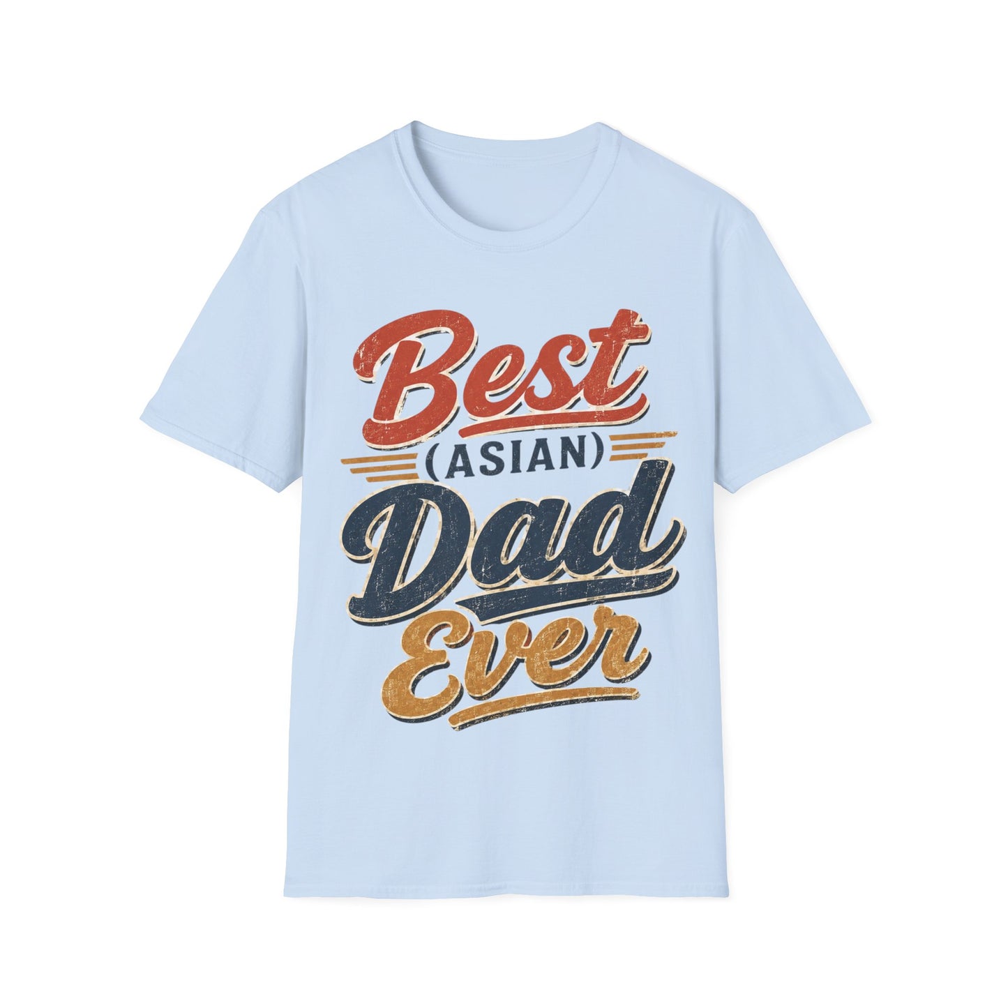Best (Asian) Dad Ever Vintage Retro Dad Tee