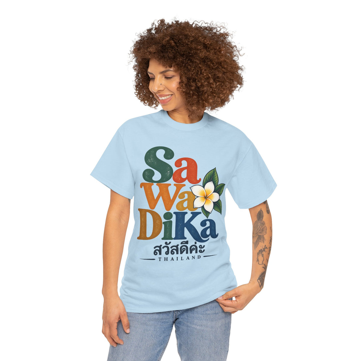 SaWaDiKa Vintage Greeting Thailand Heavy Cotton T-Shirt