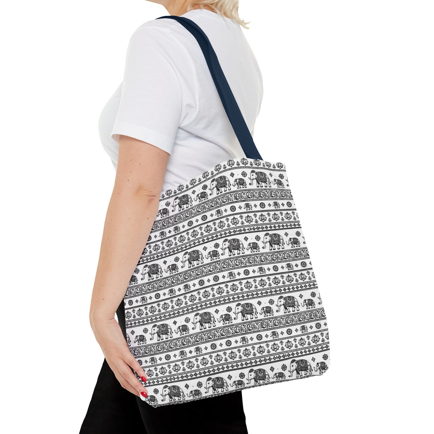 Thai Elephant Tote Bag - Patterned AOP