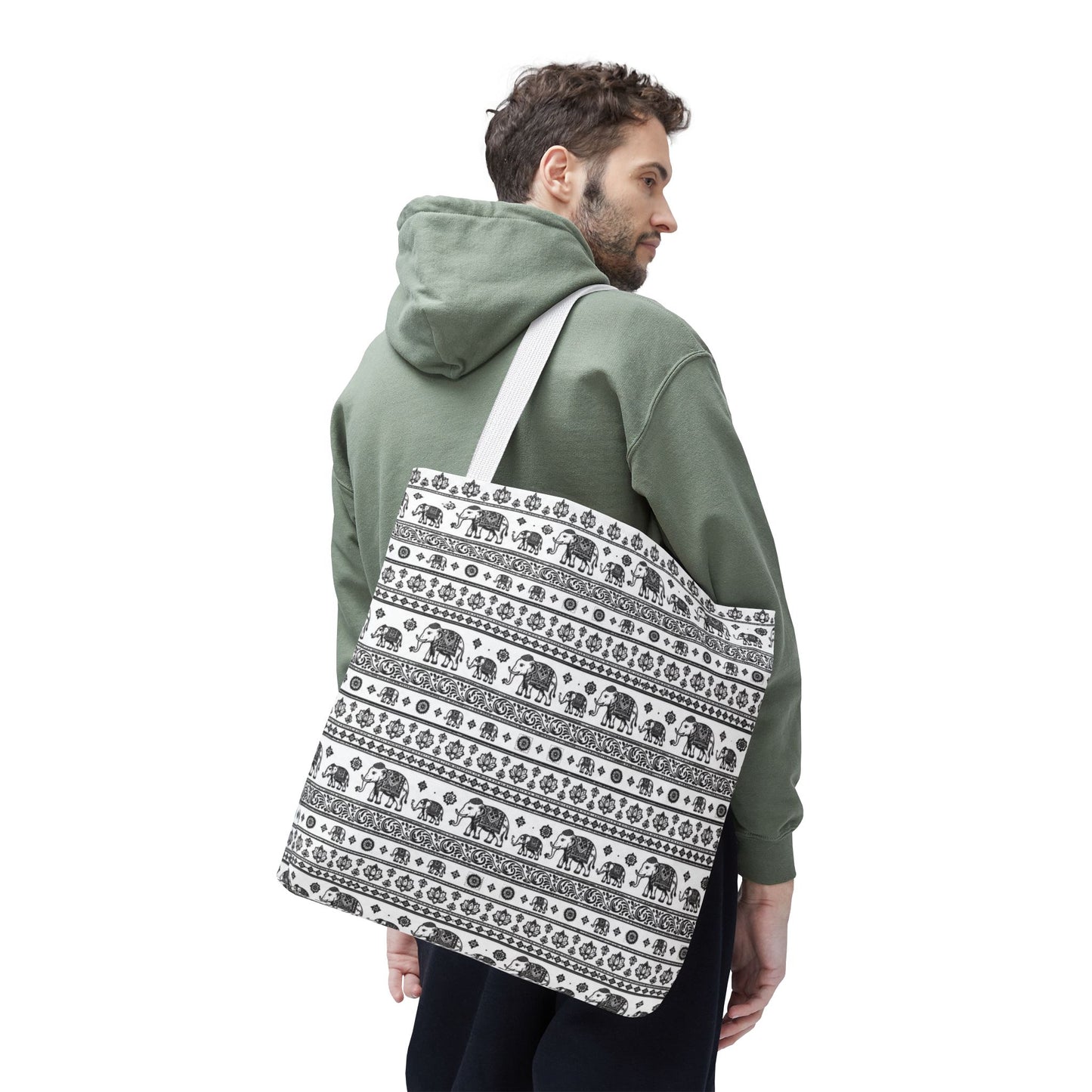Thai Elephant Tote Bag - Patterned AOP