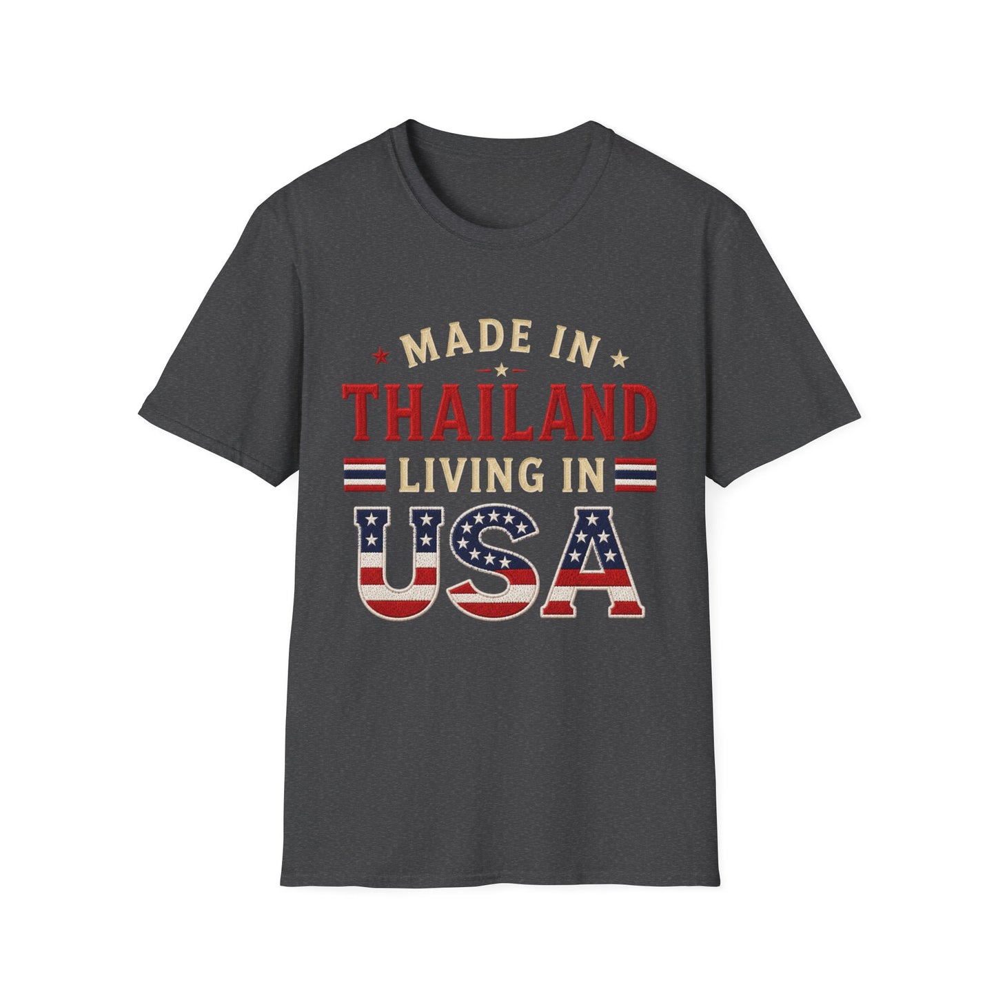 Made in Thailand, Living in USA Unisex Softstyle Tee