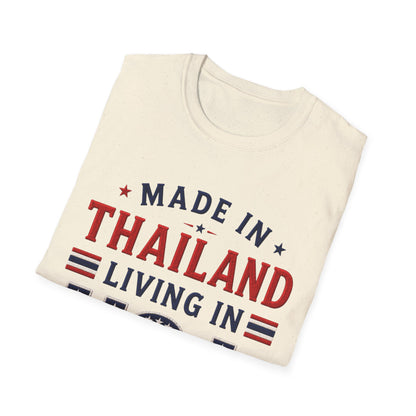 Made in Thailand, Living in USA Unisex Softstyle Tee