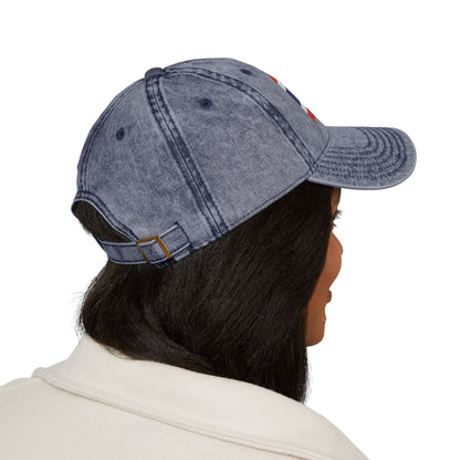 TH+US Flags Vintage Embroidered Baseball Cap
