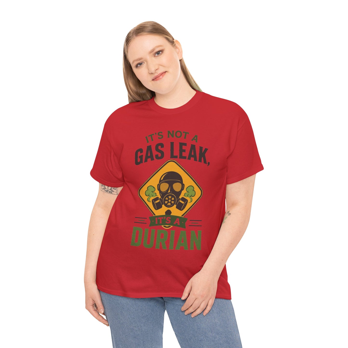 It's Not a Gas Leak, It's a Durian Mask Unisex Heavy Cotton Tee