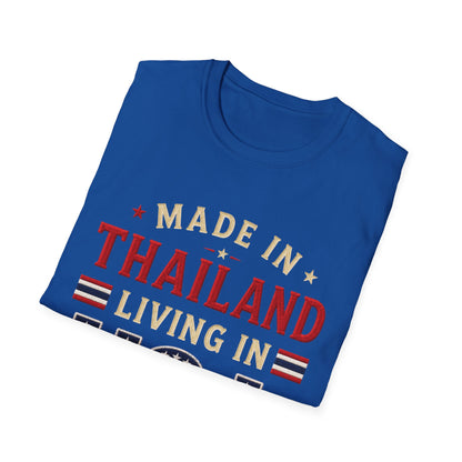 Made in Thailand, Living in USA Unisex Softstyle Tee