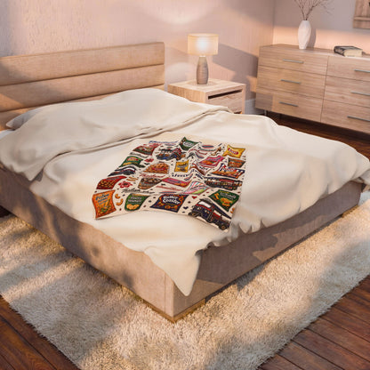 Thai Snacks Velveteen Plush Blanket