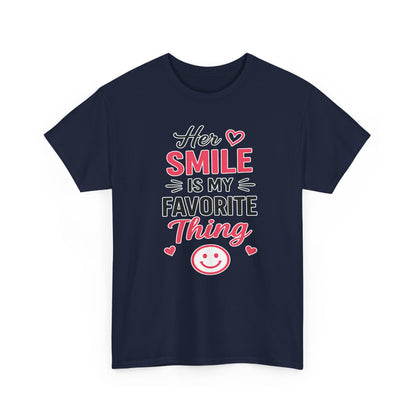 Her Smile Is My Favorite Thing Heavy Cotton Tee