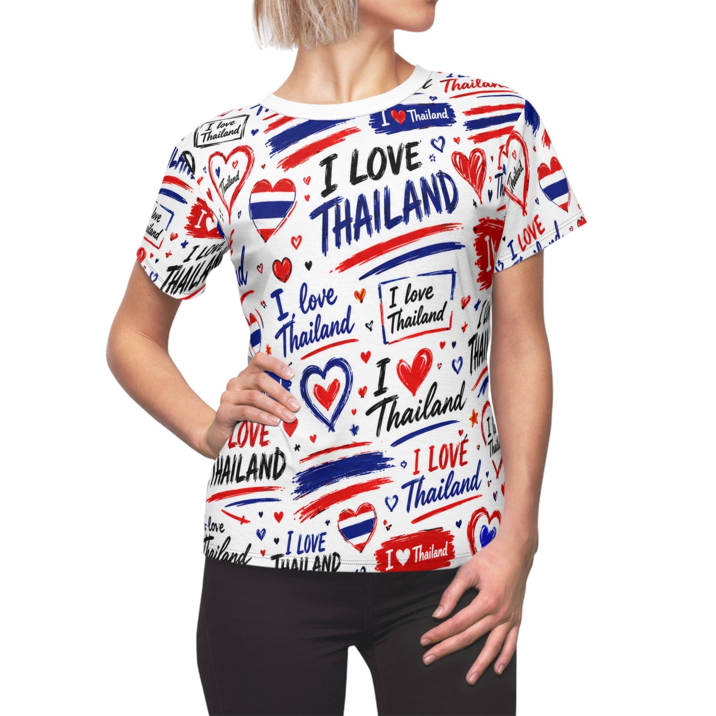 I Love Thailand Women's Cut & Sew Tee (AOP)