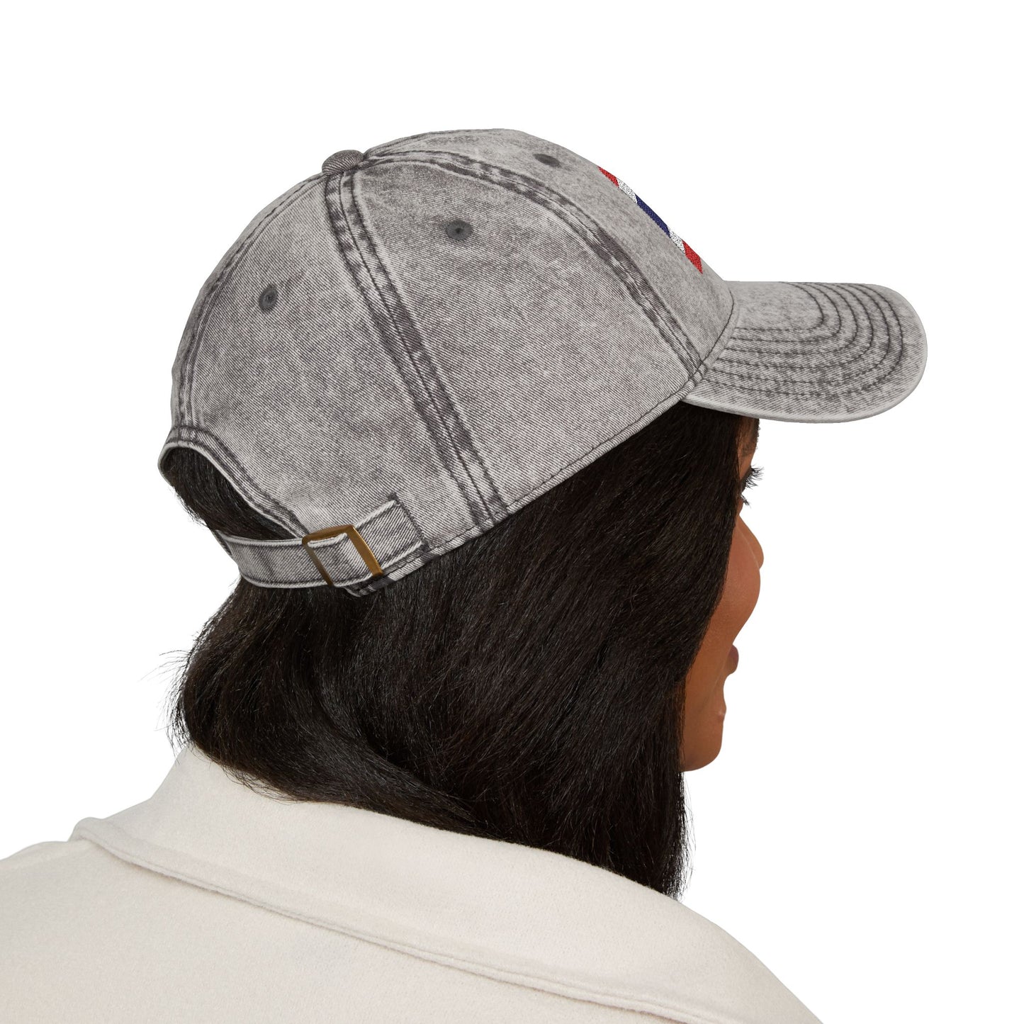 TH+US Flags Vintage Embroidered Baseball Cap