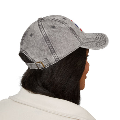 TH+US Flags Vintage Embroidered Baseball Cap