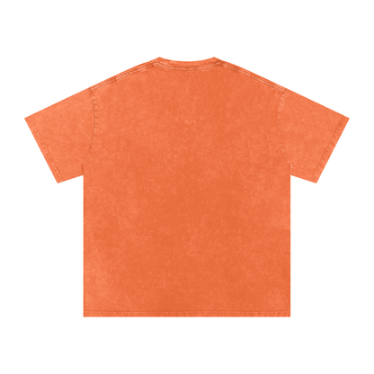 Thai Tea Snow Washed Oversized Unisex Cotton T-Shirt